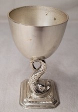 Antique Silver Metal Newt Cup Holder 
