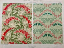 Deco Paris 1920-French Design TENTURES by “J. Bohl” Antique Lithograph