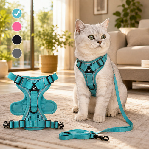Harnais chat anti fugue avec - harnais,
