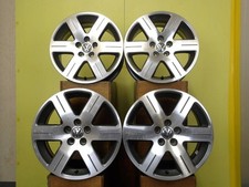 H2293 Used 4 Pieces Vw Volkswagen Genuine 16 X 6.5J 42 5H 100 Polish Golf Polo B