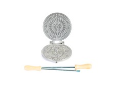 Fer Plaque pour Pizzelle Gaufres Neole Moule Aluminium Modèle A Rosace Nouveauté