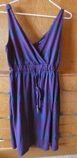 Robe violet et bleu foncé à bretelles. 3 suisses. Taille 38/40
