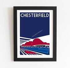 Chesterfield FC, Retro art design print poster