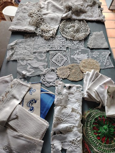 Lot napperons serviettes - de, napperons,