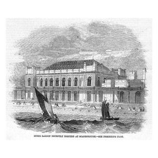 SCARBOROUGH The new Music Salon recently erected - Antique Print 1858