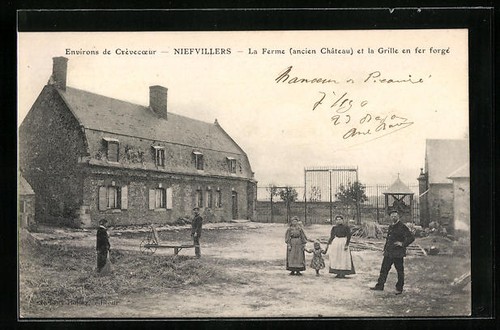 Cpa niefvillers ferme - niefvillers,,