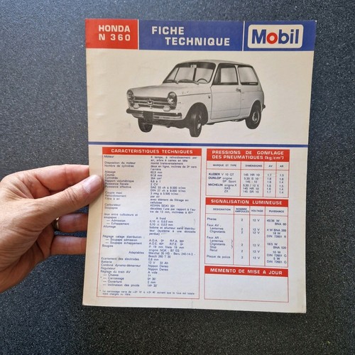 Honda 360 fiche technique - n,