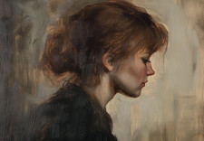 Affiche Contemplation féminine - Peinture classique art mural...