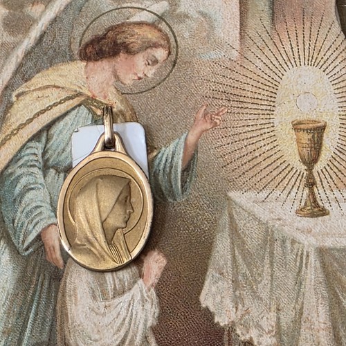 Médaille ovale oria - ovale, vierge