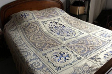 Dessus de Lit du XIXè en Dentelle renaissance et broderies / Linge ancien 344316