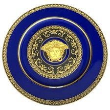 Assiette De Présentation Médusa Blue Versace Rosenthal Diamètre 30 cm