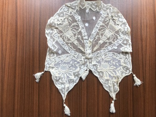 Col plastron dentelle - col,