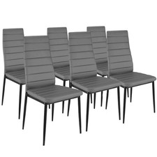 Lot de 6 chaises ROMANE grises
