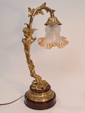 LAMPE EN BRONZE STYLE LOUIS  XVI DAUPHIN AVEC ANGE          (Décoretout31)