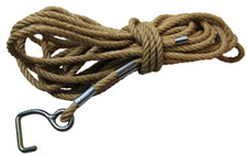 Corde En Chanvre Armée Française Diamètre 0.5 cm Longueur 10m Avec Crochet