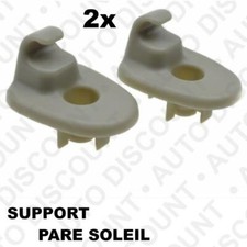 2x support pare-soleil miroir