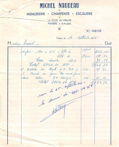 1962 menuiserie charpente - 1962,