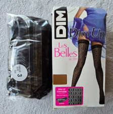 Paire de bas noir fantaisie Dim Up "les belles de Dim" neuf taille 3 marque Dim