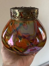 Vase  en verre orangé avec