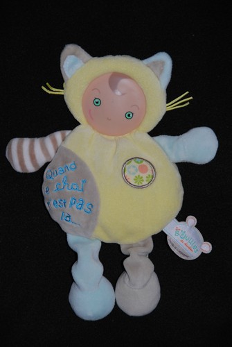 Les bouilles plat chat doudou - les,