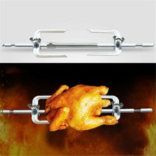 Electric BBQ Rotisserie Grill Roast Rod Spit Universal Kit Motor Meat Skewer