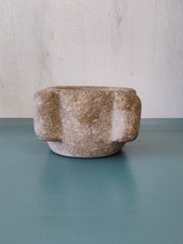 Mortier de pharmacie en pierre XIXe à 4 oreilles 