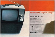 ADVERTISEMENT 1968 PHILIPS 31 cms portable tv (2 pages)