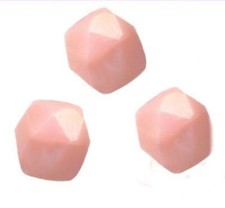 100  PERLES FACETTES DE BOHEME  4 mm  MARBRE ROSE AB