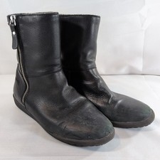 Cougar Vito-L Leather Boots Black Booties  8 Waterproof Side Zip Mid Calf Winter