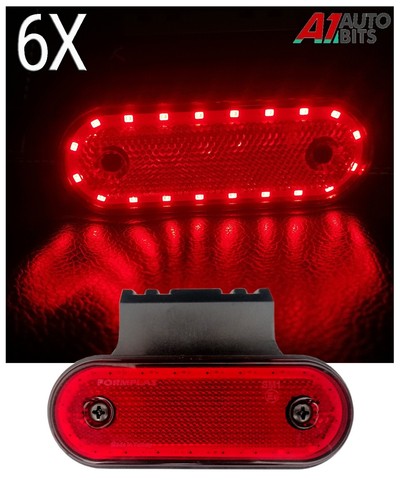 12v 24v marqueur rouge - 6x,