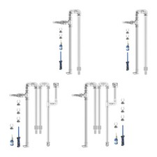 Kit de tuyau en acrylique pour aquarium Lily, installation facile,