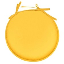 Galette de chaise jaune ronde