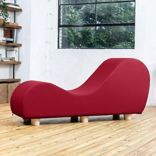 Red faux leather - red,