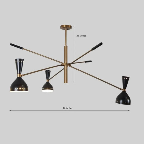 Lustre spoutnik milieu du - milieu,