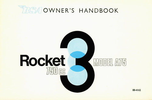 Manuel moto bsa rocket 3 - de,
