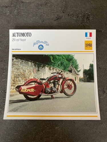 Carte fiche moto - carte, collection