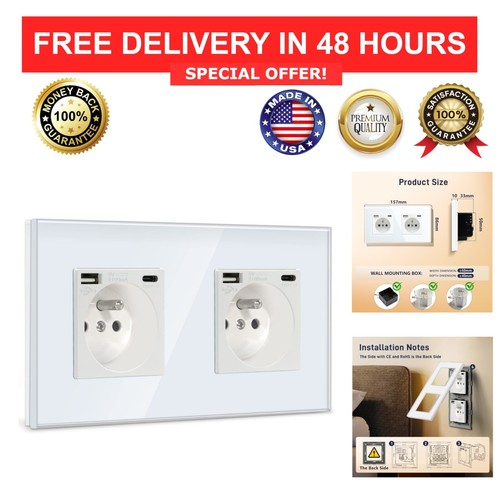 Prise murale double bseed usb - murale,