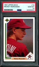 1991 UPPER DECK STAR ROOKIE #18 MICKEY MORANDINI PSA 10 PHILLIES POP 2