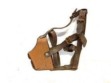 Antique WW1 WW2 era leather dog muzzle