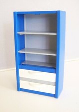 PLAYMOBIL (R2132) MODERN HOME - Blue Wardrobe Shelves 2 Drawers Desk 4289 