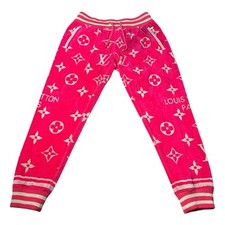Etai Drori Custom Louis Vuitton LV Logo Red Designer Sweatpant Adult Size Medium