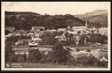 Old postcard Diekirch, general view with the church 1938 