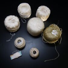 6 balls spools cotton yarn white gold DMC CORDONNET special made in France N6146 