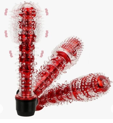 Vibromasseur rouge picots - vibromasseur,