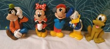 5 Personnages Disney Style Pouets- Mickey Minnie  Pluto Dingo Donald