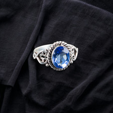 Tanzanite Gemstone 925 Sterling Silver Ring Handmade Jewelry Ring For Gift