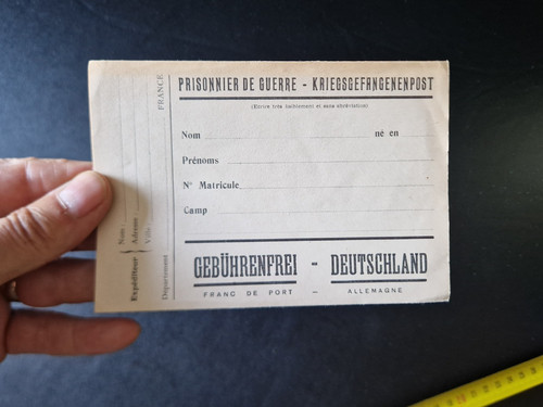 Carte lettre pour prisonnier - lettre,
