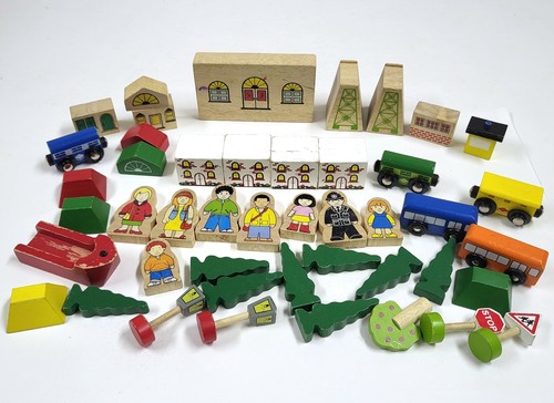 Bois train accessoires lot - train,
