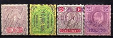 4 timbres fiscaux Colonie du