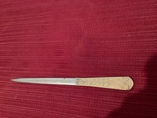 "OLD PAPER CUTTER WITH GOLD HANDLE "GERMANY INSCRIPTION " LENGTH 16.5 cm"